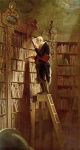 Der Bücherwurm - eine von mehreren Versionen (Maler: Carl Spitzweg, um 1850) Bildquelle: [B]